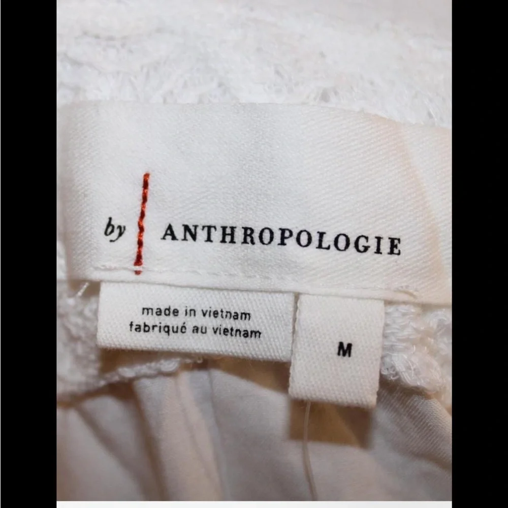 Anthropologie lace ivory midi dress women’s size medium nwt - Picture 7 of 8